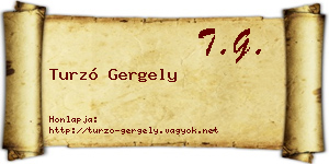 Turzó Gergely névjegykártya